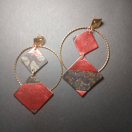 Boucles d'oreilles - DEMI LUNE or cuivre