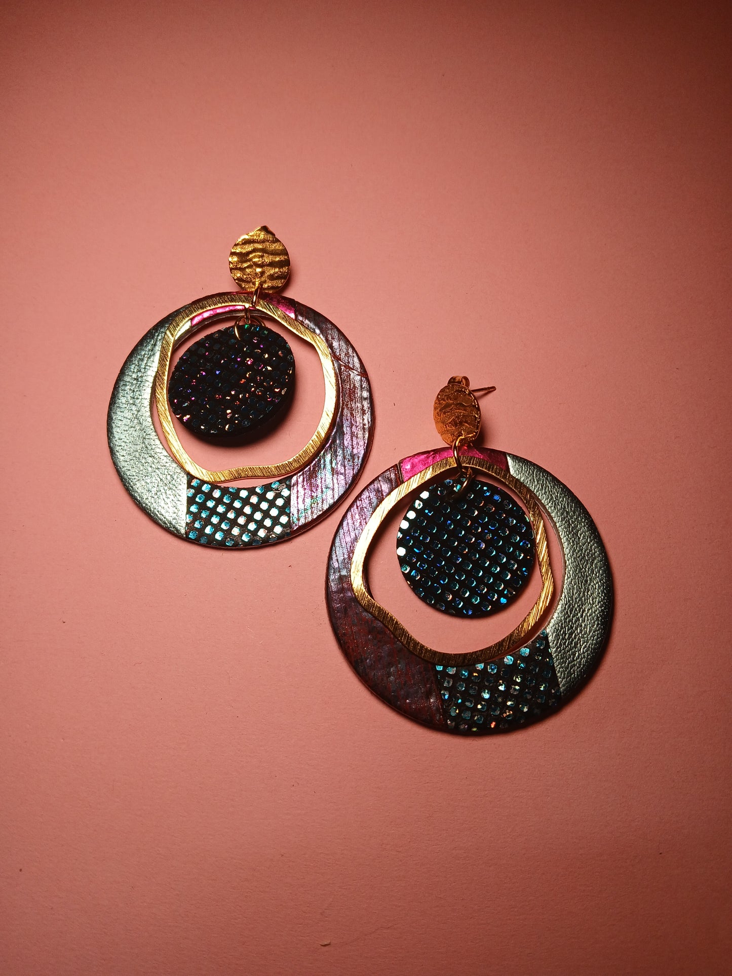 boucles d'oreilles "SIRIUS" bleu multicolore