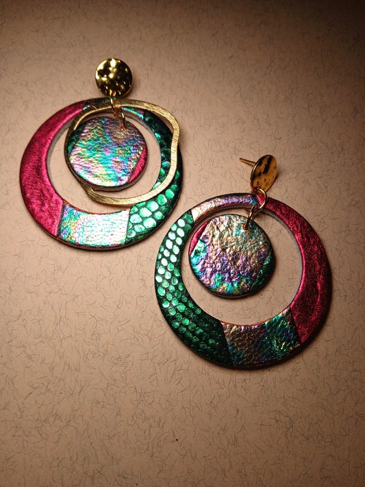 boucles d'oreilles "SIRIUS" multicolore